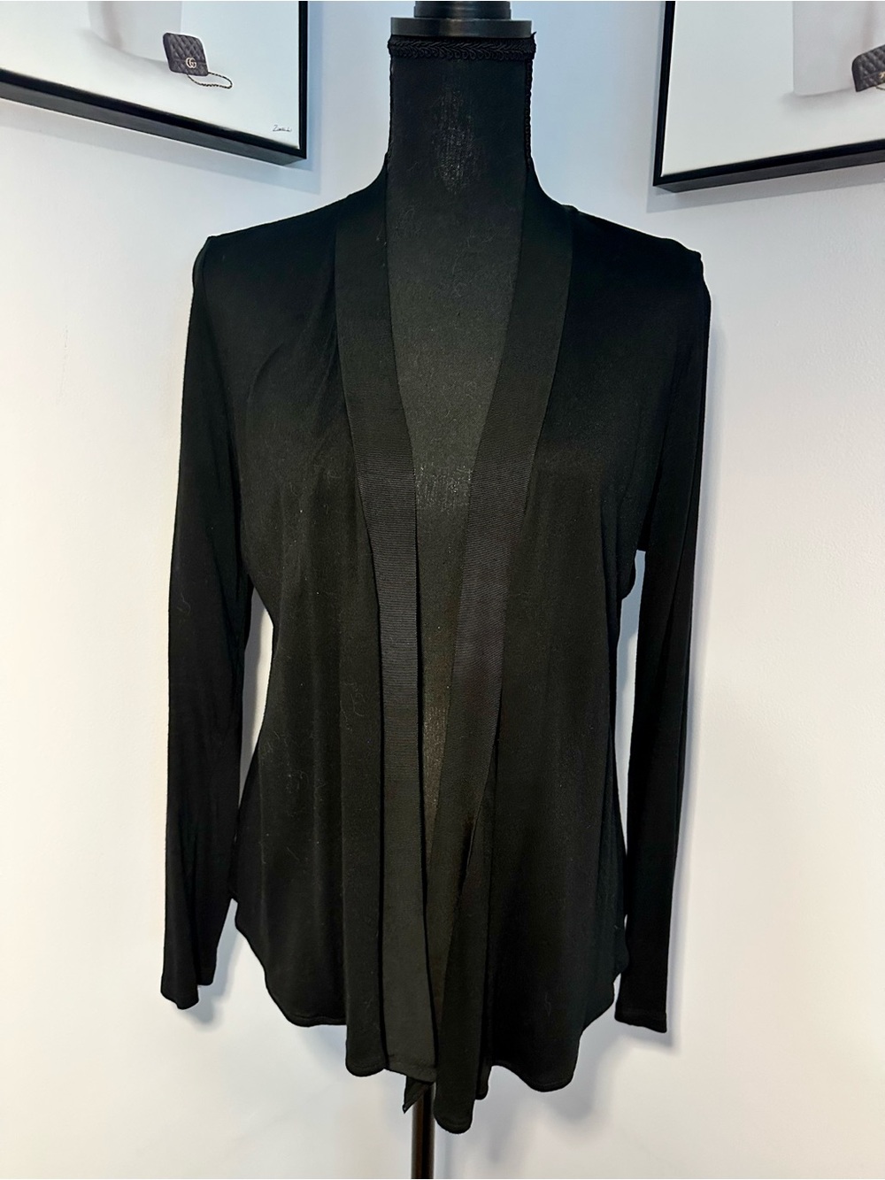 Black Open Front Lightweight Cardigan by Ann Taylor